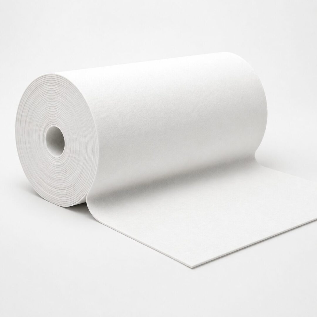 Papel blanco de fibra cerámica para 1260 °C presentado en rollo