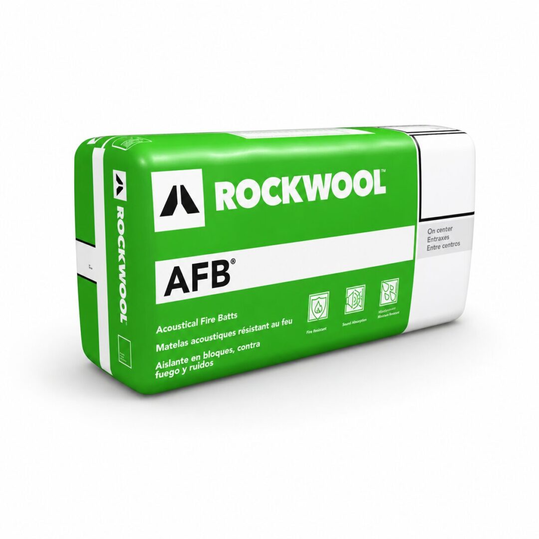 Placa ROCKWOOL AFB de lana de roca instalada en un muro interior.