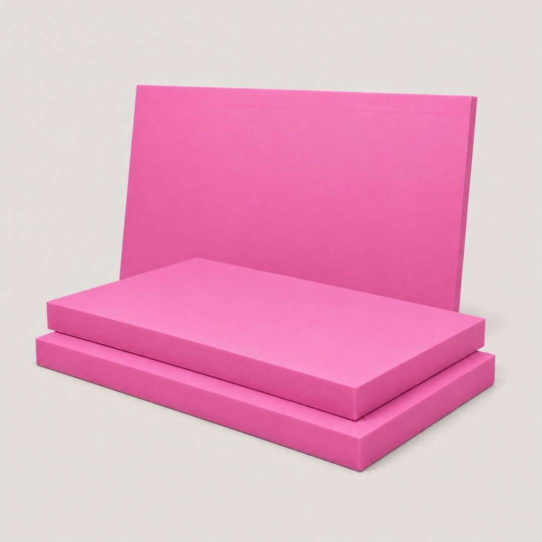 Paneles rosas de poliestireno extruido Foamular ofrecidos por Protarsa