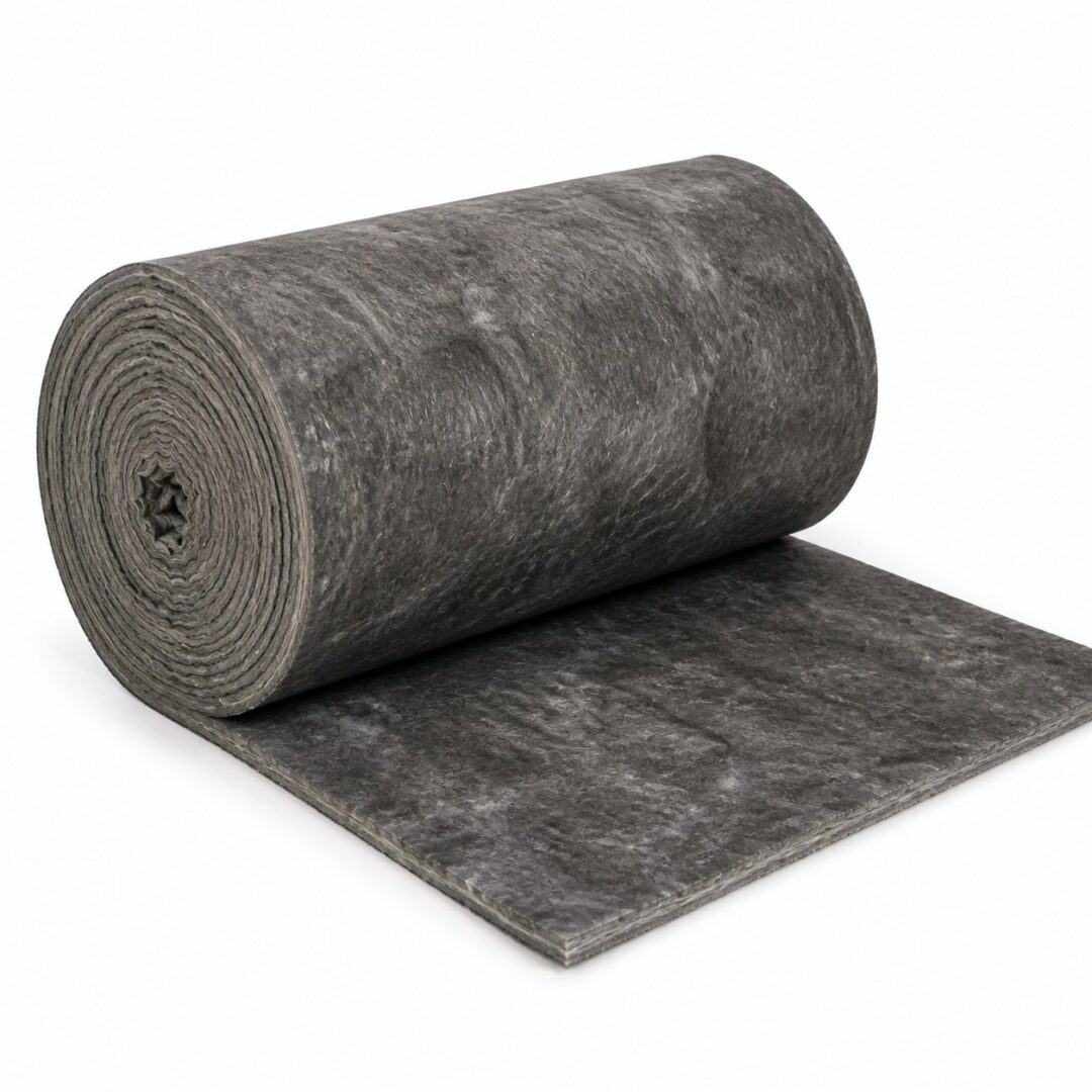 Rollo Isomat Ductliner de fibra de vidrio con recubrimiento Black Mat negro.