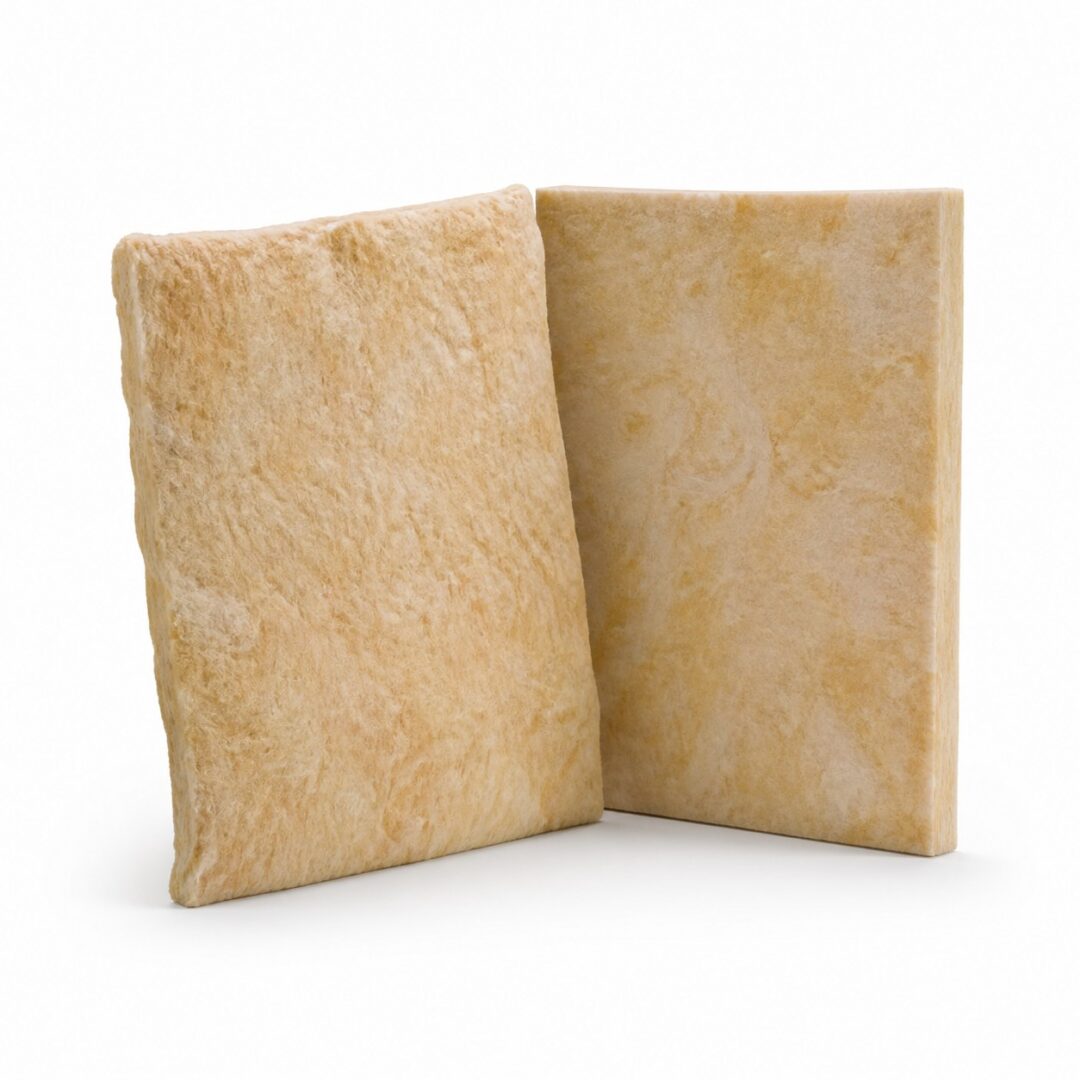 Paneles Iso Mat flexibles y rígidos de fibra de vidrio color amarillo claro.