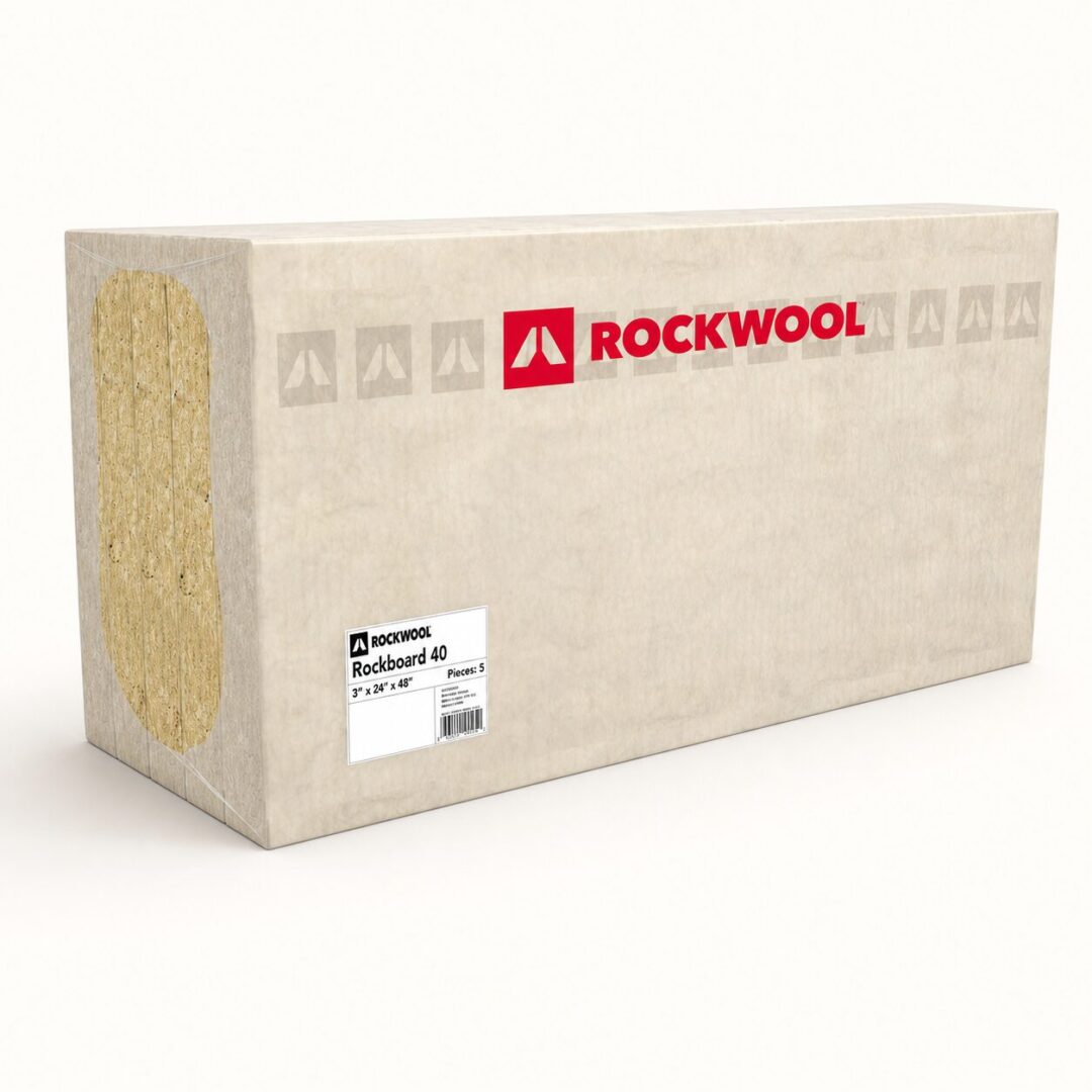 Block denso ROCKWOOL ROCKBOARD para aislamiento acústico y térmico.